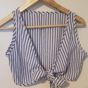 Front tie Cropped tank